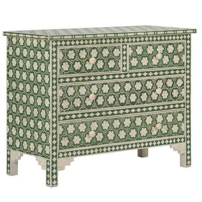 Clark Four Drawers Green Chest