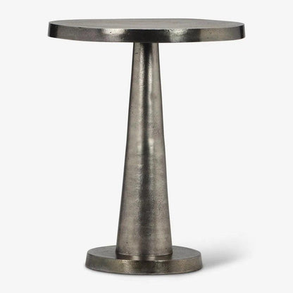 Clark Reclaimed Cast Aluminum Round End Table - LOOMLAN - Urbia - Side Tables