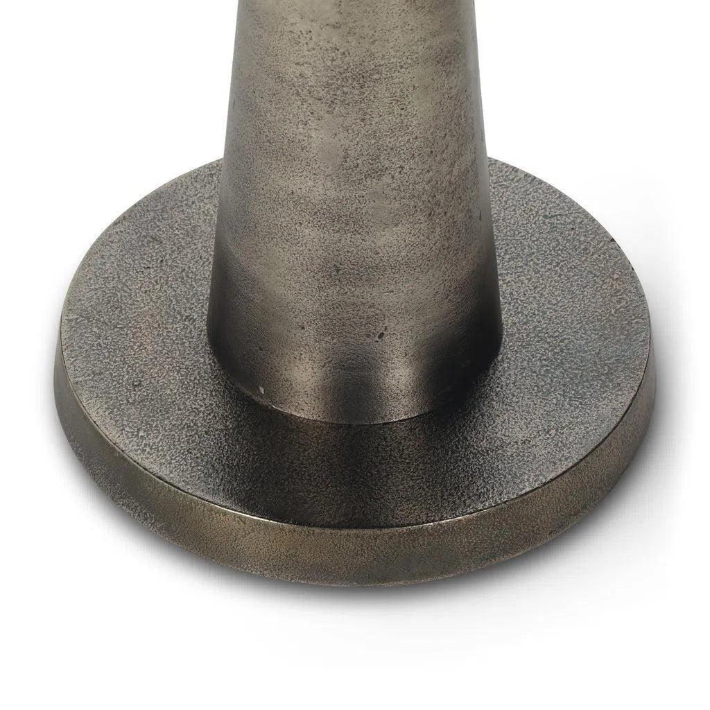 Clark Reclaimed Cast Aluminum Round End Table - LOOMLAN - Urbia - Side Tables