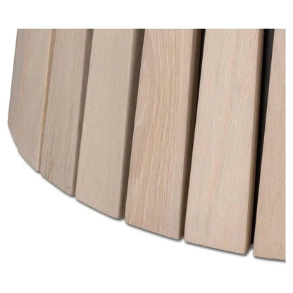 Clark Rustic Oak Finished Round Dining Table-Dining Tables-Sarreid-LOOMLAN