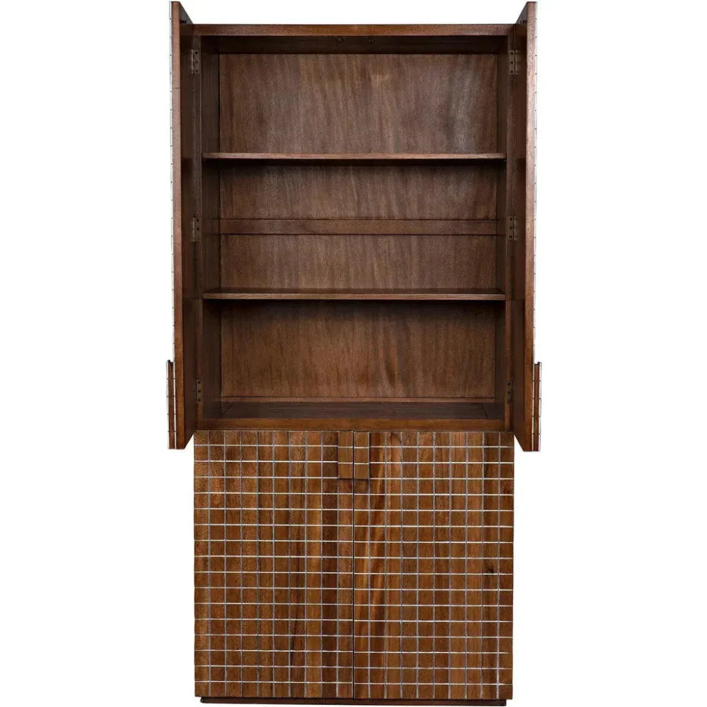Clash Hutch Armoire Tall Bookcase Cabinet - LOOMLAN - Noir - Bookcases