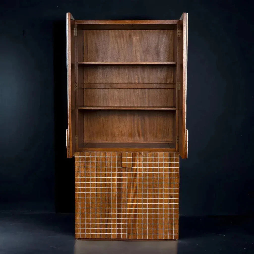 Clash Hutch Armoire Tall Bookcase Cabinet - LOOMLAN - Noir - Bookcases