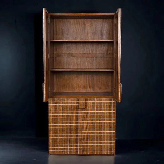 Clash Hutch Armoire Tall Bookcase Cabinet - LOOMLAN - Noir - Bookcases