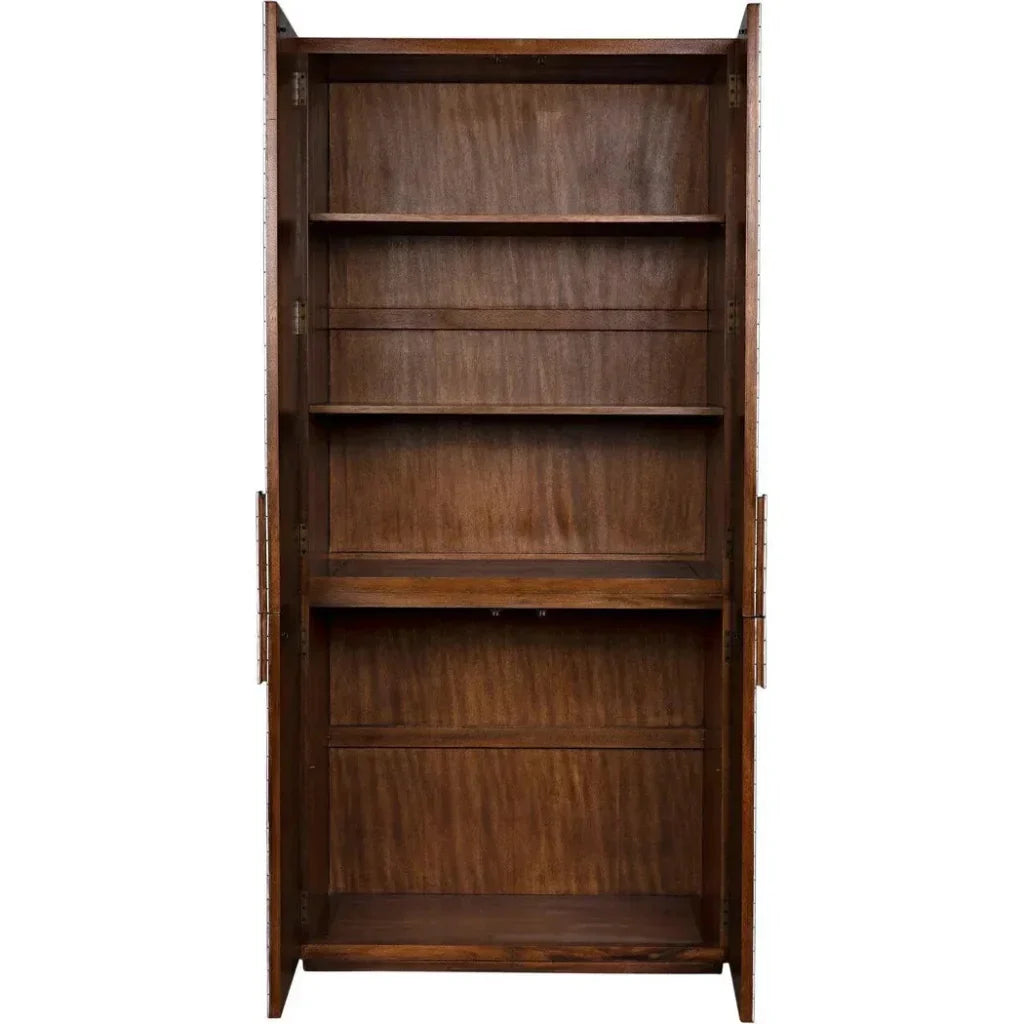 Clash Hutch Armoire Tall Bookcase Cabinet - LOOMLAN - Noir - Bookcases