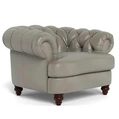 Classic Chesterfield - Inspired Leather Club Chair Retro - LOOMLAN - Uptown Sebastian - Club Chairs