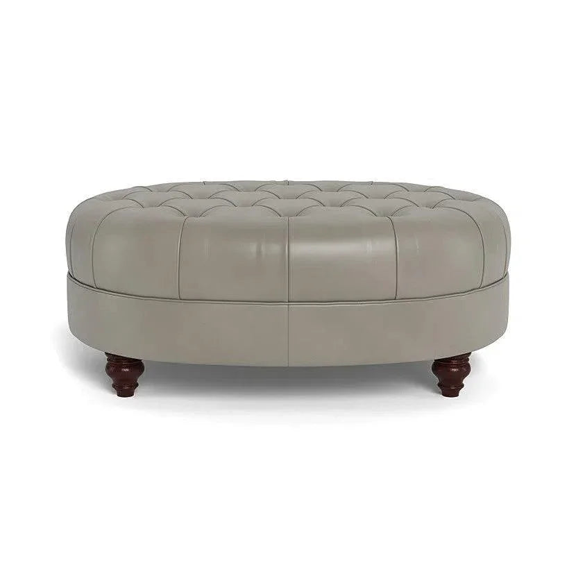 Classic Chesterfield - Inspired Leather Ottoman Retro - LOOMLAN - Uptown Sebastian - Ottomans