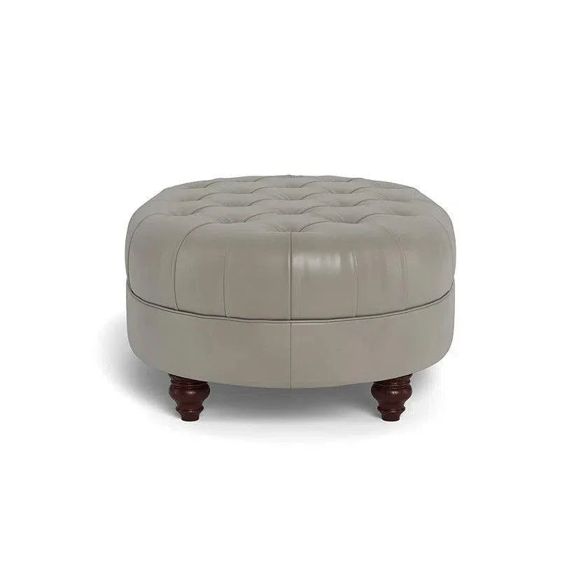 Classic Chesterfield - Inspired Leather Ottoman Retro - LOOMLAN - Uptown Sebastian - Ottomans