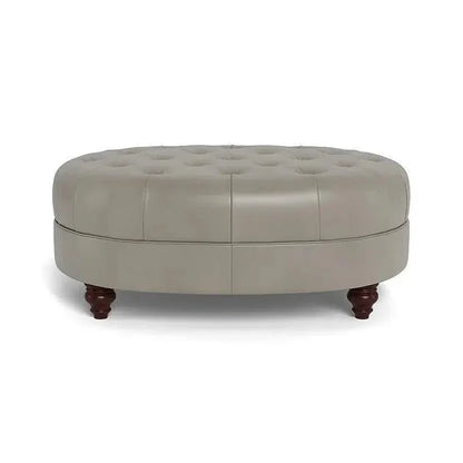 Classic Chesterfield - Inspired Leather Ottoman Retro - LOOMLAN - Uptown Sebastian - Ottomans