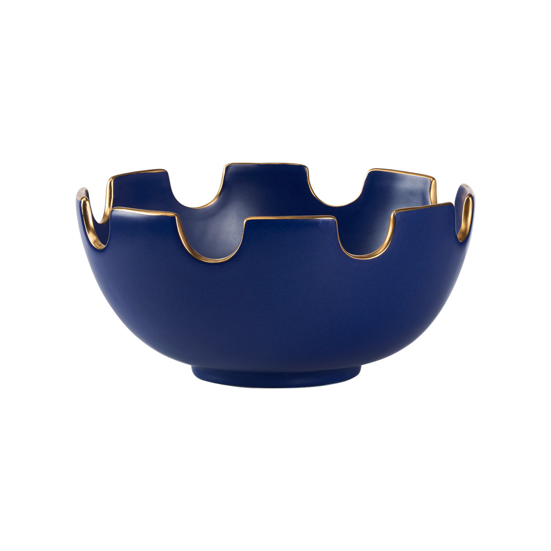 Classic Handmade Blue Ceramic Bowl