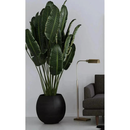 Clatsop Brass Metal Floor Lamp-Floor Lamps-Bassett Mirror-LOOMLAN