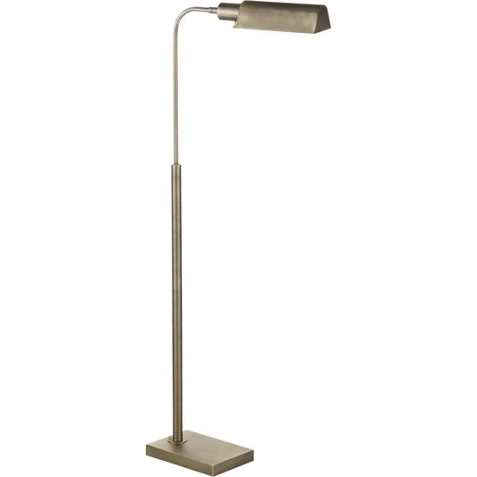 Clatsop Brass Metal Floor Lamp-Floor Lamps-Bassett Mirror-LOOMLAN