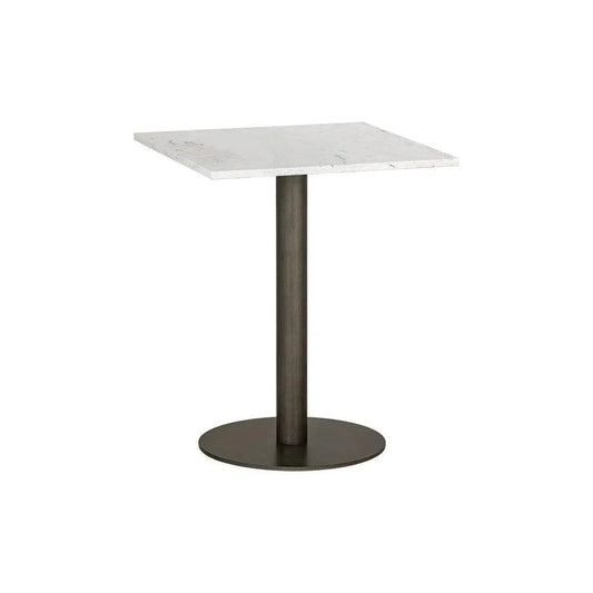 Claudia Marble Top Square Bistro Table-Dining Tables-SUNPAN-24"W-LOOMLAN