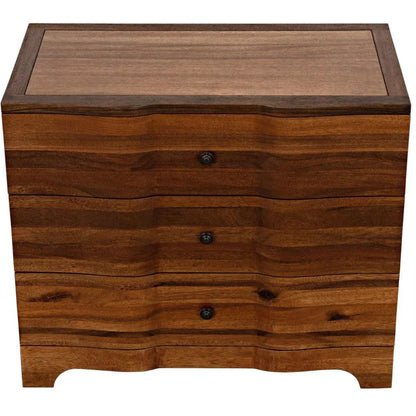 Claudie Three-Drawers Wood Chest