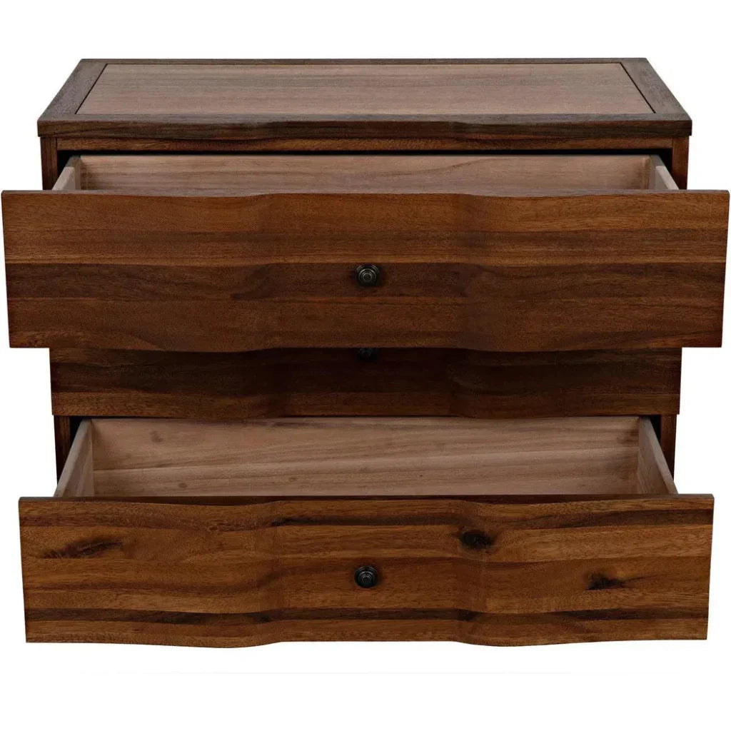 Claudie Three-Drawers Wood Chest