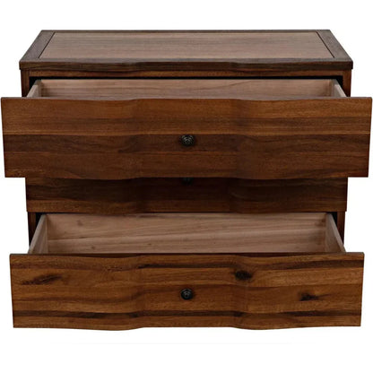 Claudie Three-Drawers Wood Chest