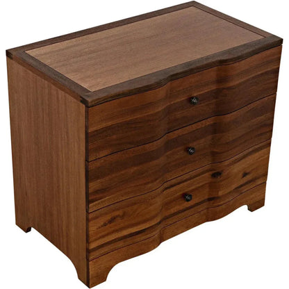 Claudie Three-Drawers Wood Chest