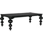 Claudio Wood Black Rectangle Dining Table-Dining Tables-Noir-LOOMLAN