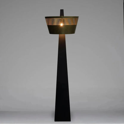 Claudius Floor Lamp, Black of Brass Steel-Floor Lamps-Noir-LOOMLAN