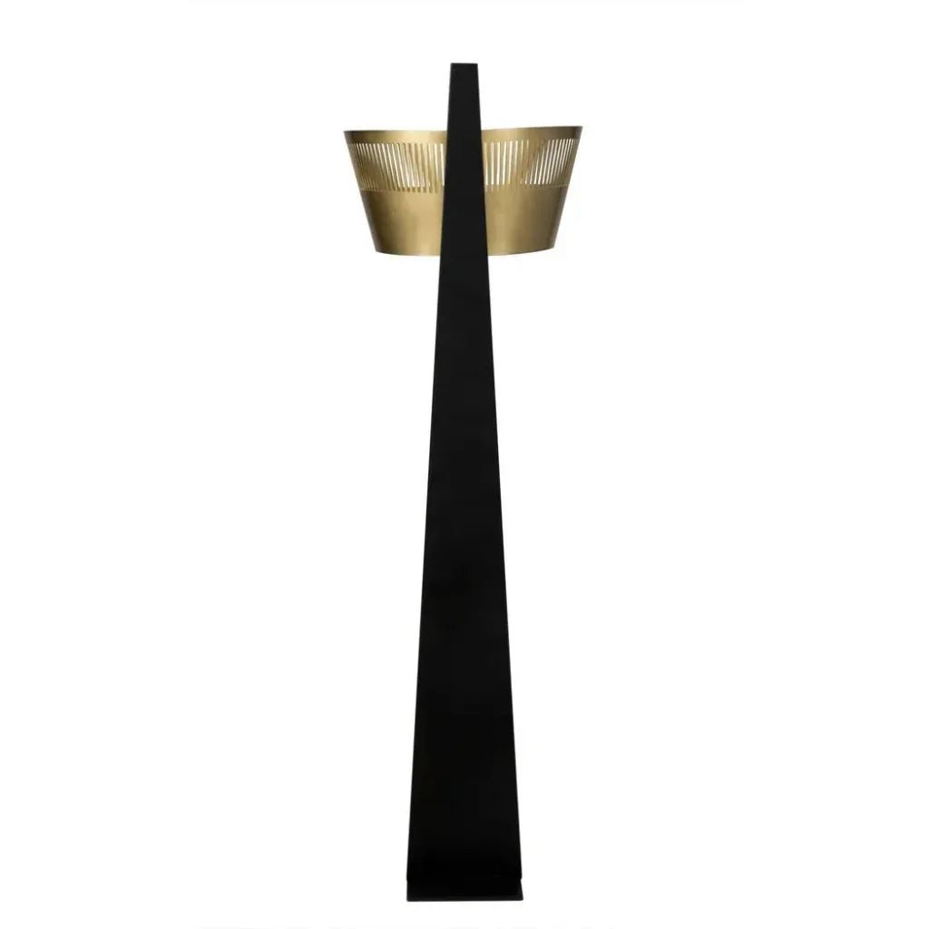 Claudius Floor Lamp, Black of Brass Steel-Floor Lamps-Noir-LOOMLAN
