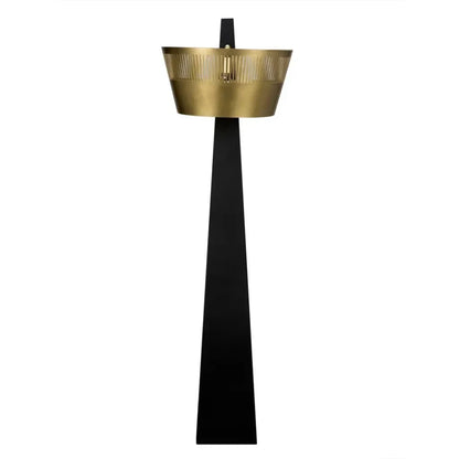 Claudius Floor Lamp, Black of Brass Steel-Floor Lamps-Noir-LOOMLAN