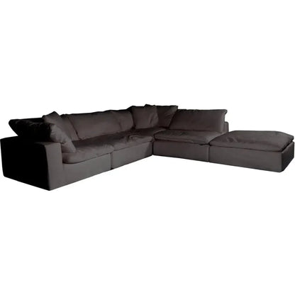 Clay Dream Wood Light Grey Modular Sectional-Modular Sofas-Moe's Home-LOOMLAN