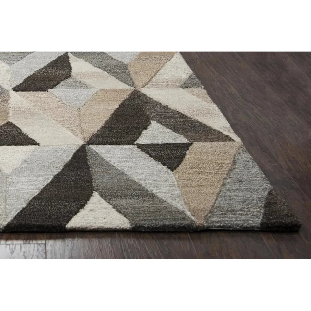 Clay Geometric Gray Large Area Rugs For Living Room - LOOMLAN - LOOMLAN - Area Rugs