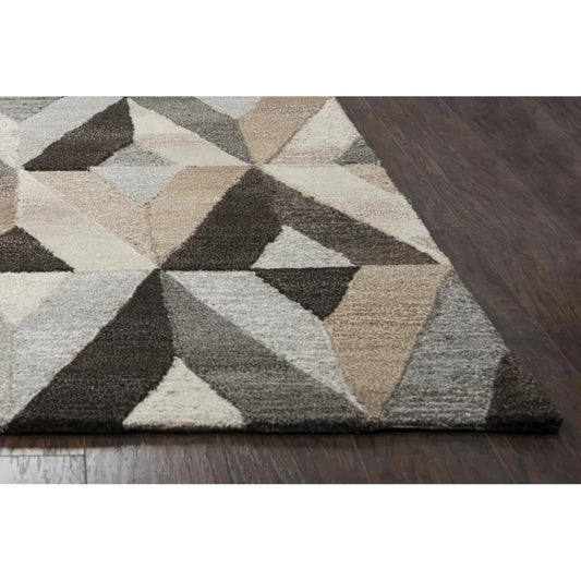 Clay Geometric Gray Large Area Rugs For Living Room - LOOMLAN - LOOMLAN - Area Rugs