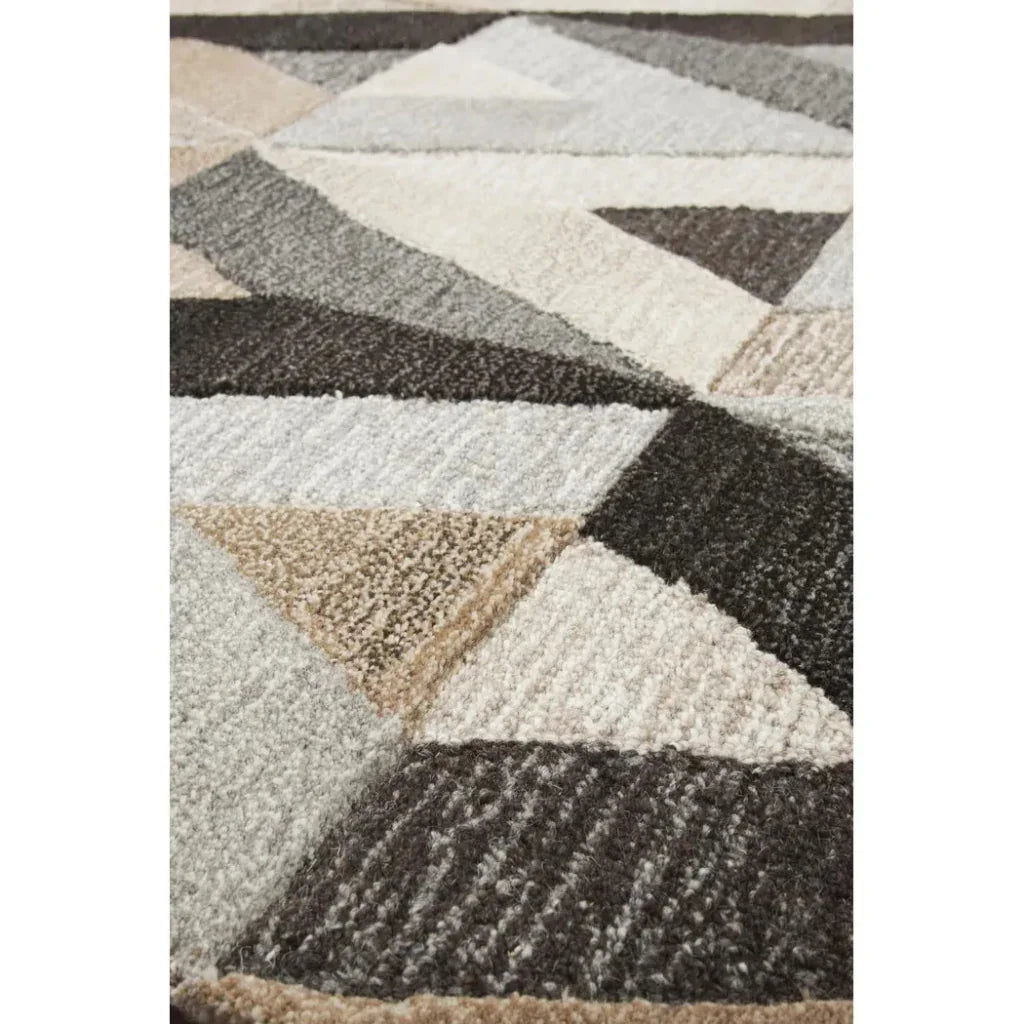 Clay Geometric Gray Large Area Rugs For Living Room - LOOMLAN - LOOMLAN - Area Rugs