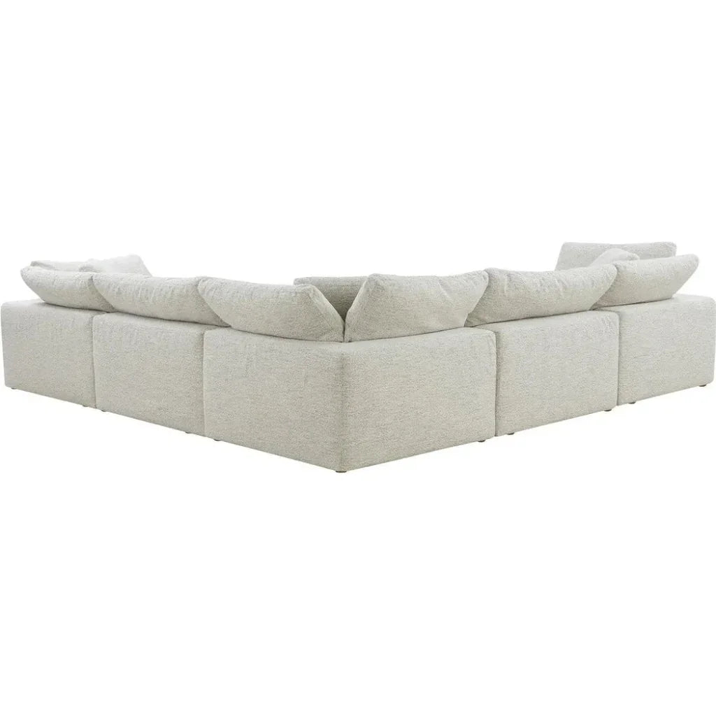 Clay L-Shaped Performance Fabric Grey Modular Sectional-Modular Sofas-Moe's Home-LOOMLAN