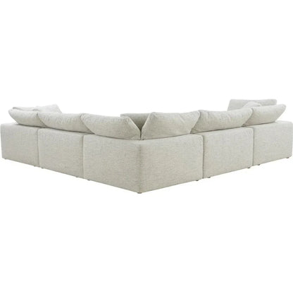 Clay L-Shaped Performance Fabric Grey Modular Sectional-Modular Sofas-Moe's Home-LOOMLAN
