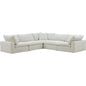 Clay L-Shaped Performance Fabric Grey Modular Sectional-Modular Sofas-Moe's Home-LOOMLAN