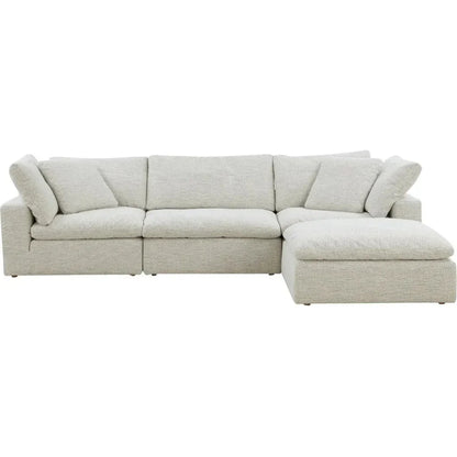 Clay Lounge Performance Fabric Modular Sectional-Modular Sofas-Moe's Home-Grey-LOOMLAN