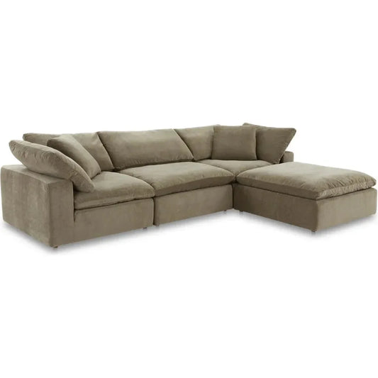 Clay Lounge Performance Fabric Modular Sectional-Modular Sofas-Moe's Home-LOOMLAN