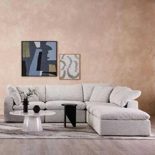 Clay Neverfear Light Grey Terra Modular Chair-Modular Components-Moe's Home-LOOMLAN