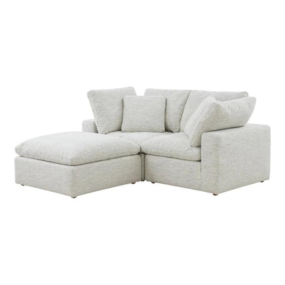 Clay Neverfear Light Grey Terra Modular Ottoman - LOOMLAN - Moe's Home - Ottomans