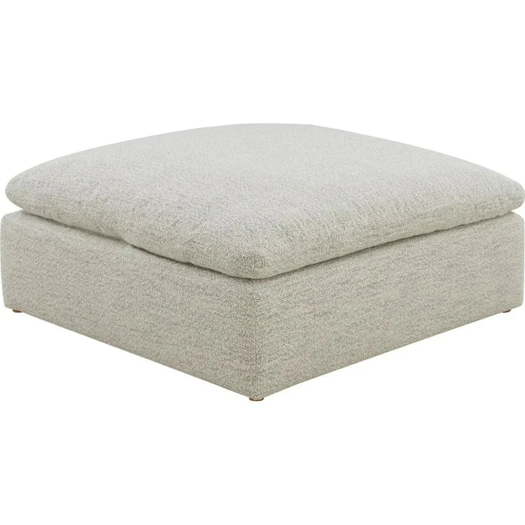 Clay Neverfear Light Grey Terra Modular Ottoman - LOOMLAN - Moe's Home - Ottomans