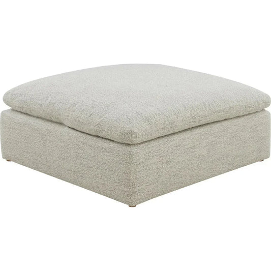 Clay Neverfear Light Grey Terra Modular Ottoman - LOOMLAN - Moe's Home - Ottomans