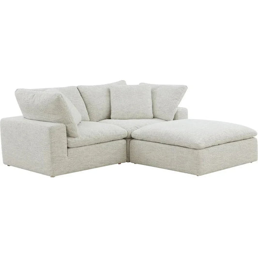 Clay Nook Performance Fabric Light Grey Modular Sectional-Modular Sofas-Moe's Home-LOOMLAN