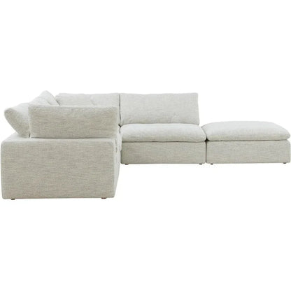 Clay Performance Fabric Brownish Grey Modular Sectional-Modular Sofas-Moe's Home-LOOMLAN