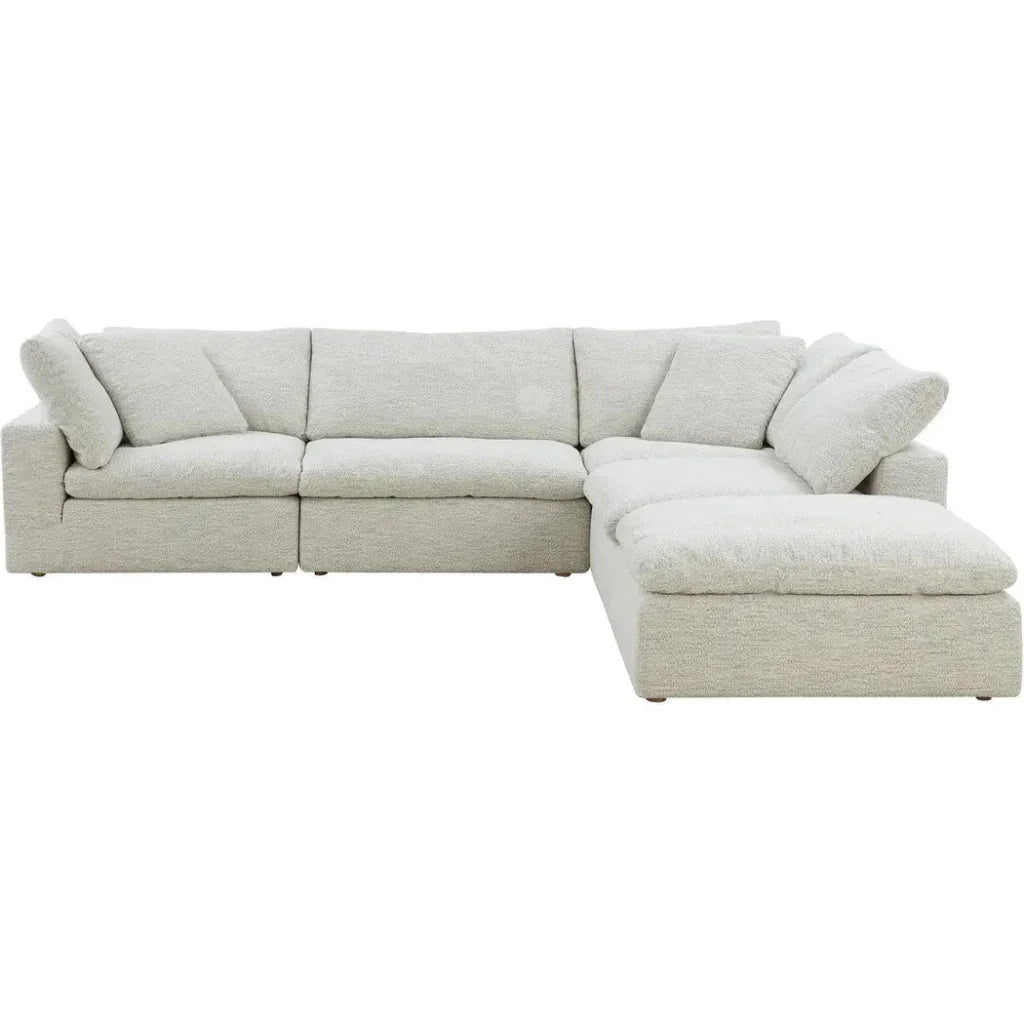 Clay Performance Fabric Brownish Grey Modular Sectional-Modular Sofas-Moe's Home-LOOMLAN