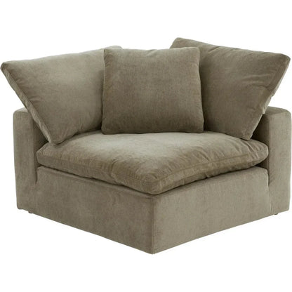 Clay Performance Fabric Green Corner Chair-Modular Sofas-Moe's Home-LOOMLAN