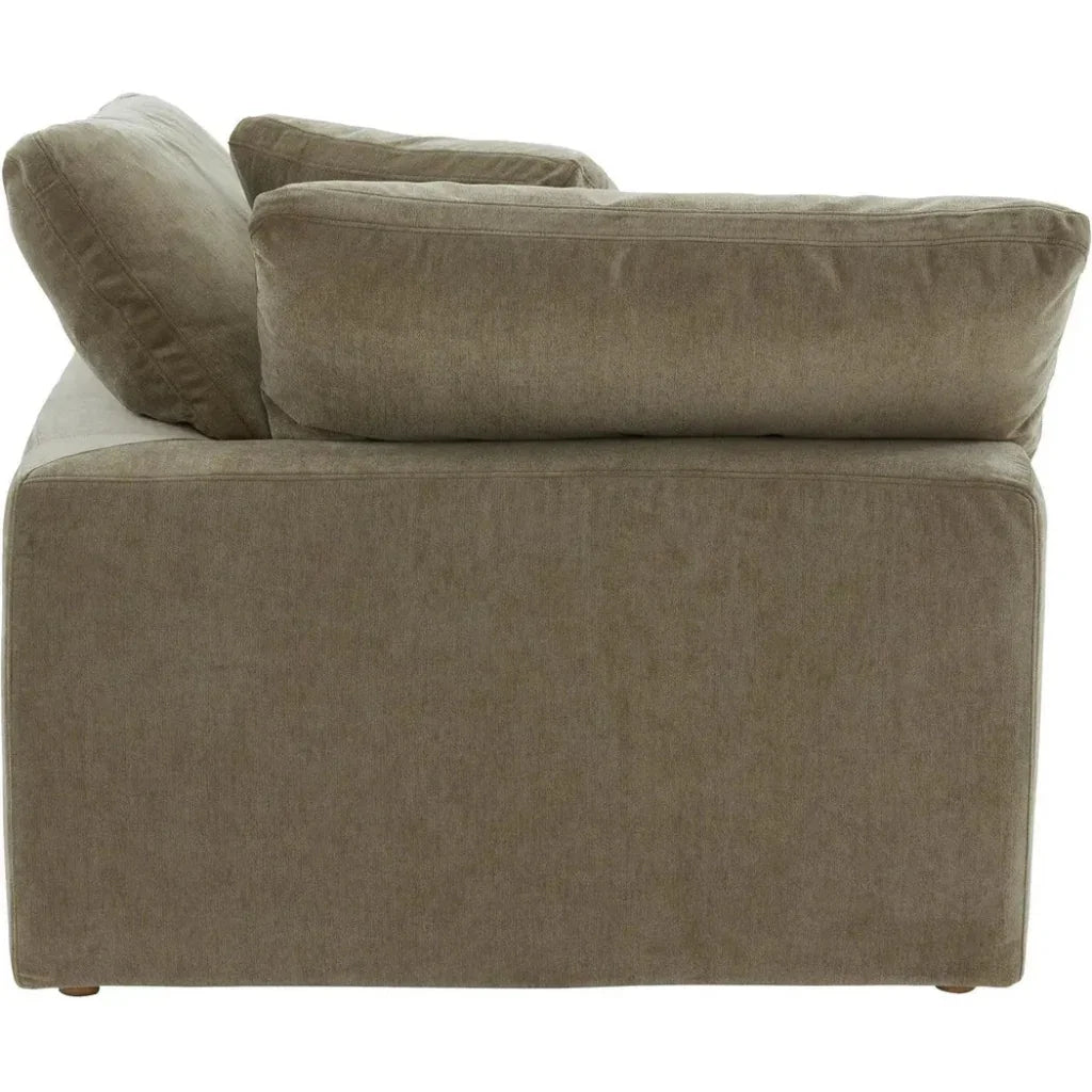 Clay Performance Fabric Green Corner Chair-Modular Sofas-Moe's Home-LOOMLAN