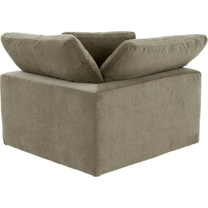Clay Performance Fabric Green Corner Chair-Modular Sofas-Moe's Home-LOOMLAN