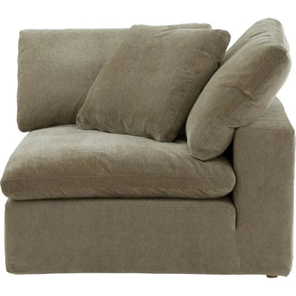 Clay Performance Fabric Green Corner Chair-Modular Sofas-Moe's Home-LOOMLAN