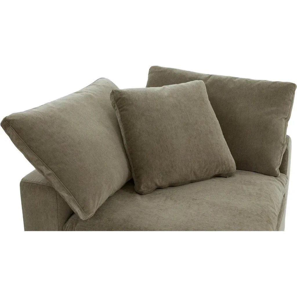 Clay Performance Fabric Green Corner Chair-Modular Sofas-Moe's Home-LOOMLAN