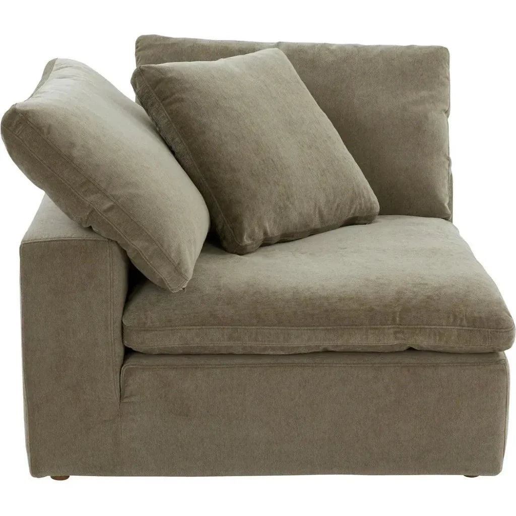 Clay Performance Fabric Green Corner Chair-Modular Sofas-Moe's Home-LOOMLAN