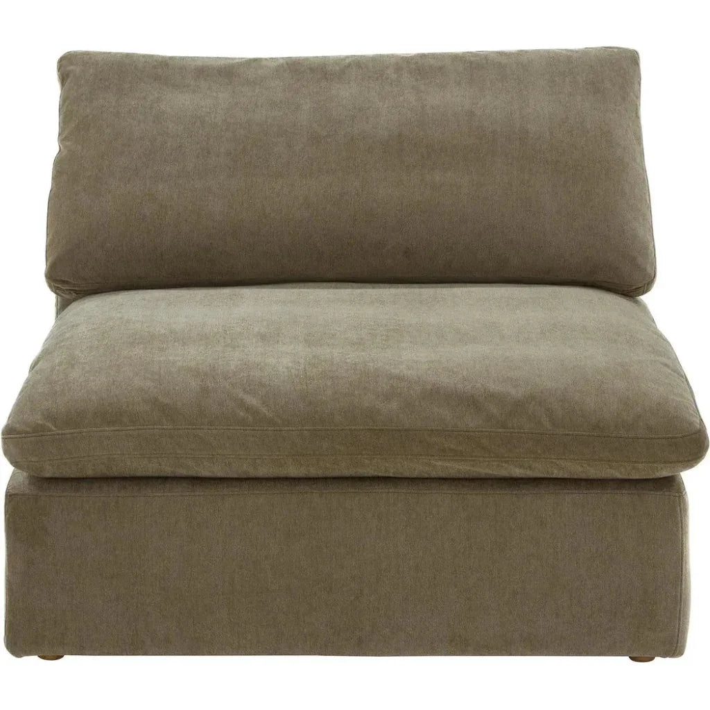 Clay Performance Fabric Green Slipper Chair-Modular Sofas-Moe's Home-LOOMLAN