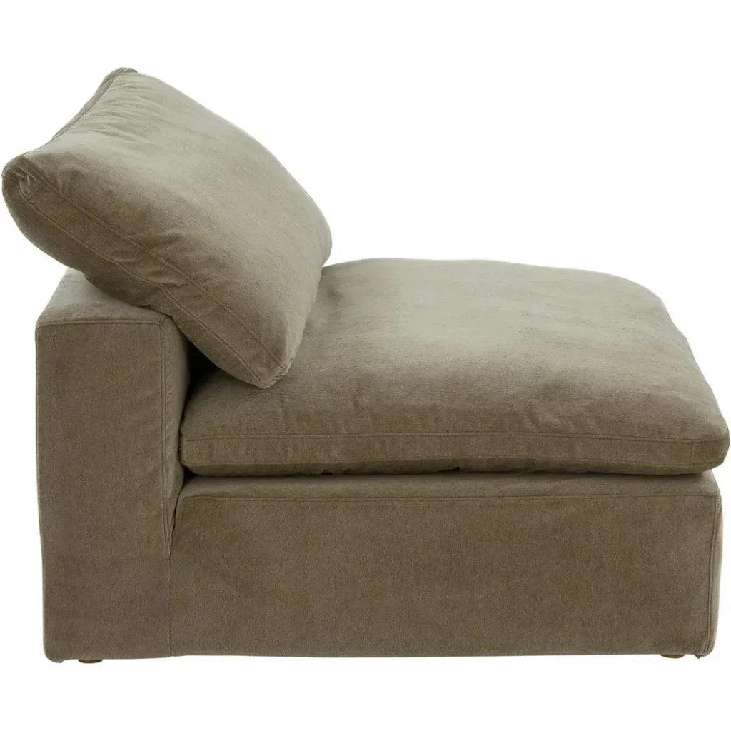 Clay Performance Fabric Green Slipper Chair-Modular Sofas-Moe's Home-LOOMLAN