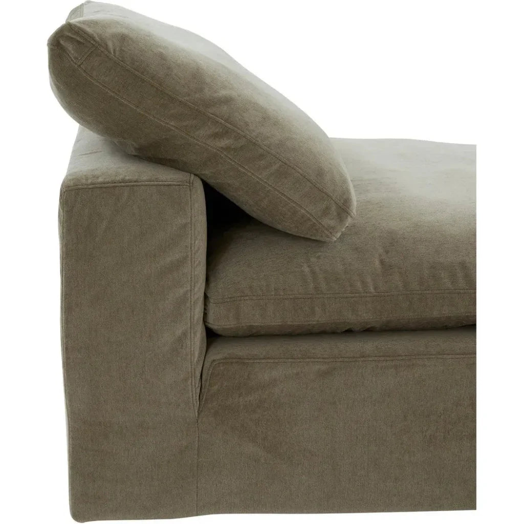 Clay Performance Fabric Green Slipper Chair-Modular Sofas-Moe's Home-LOOMLAN