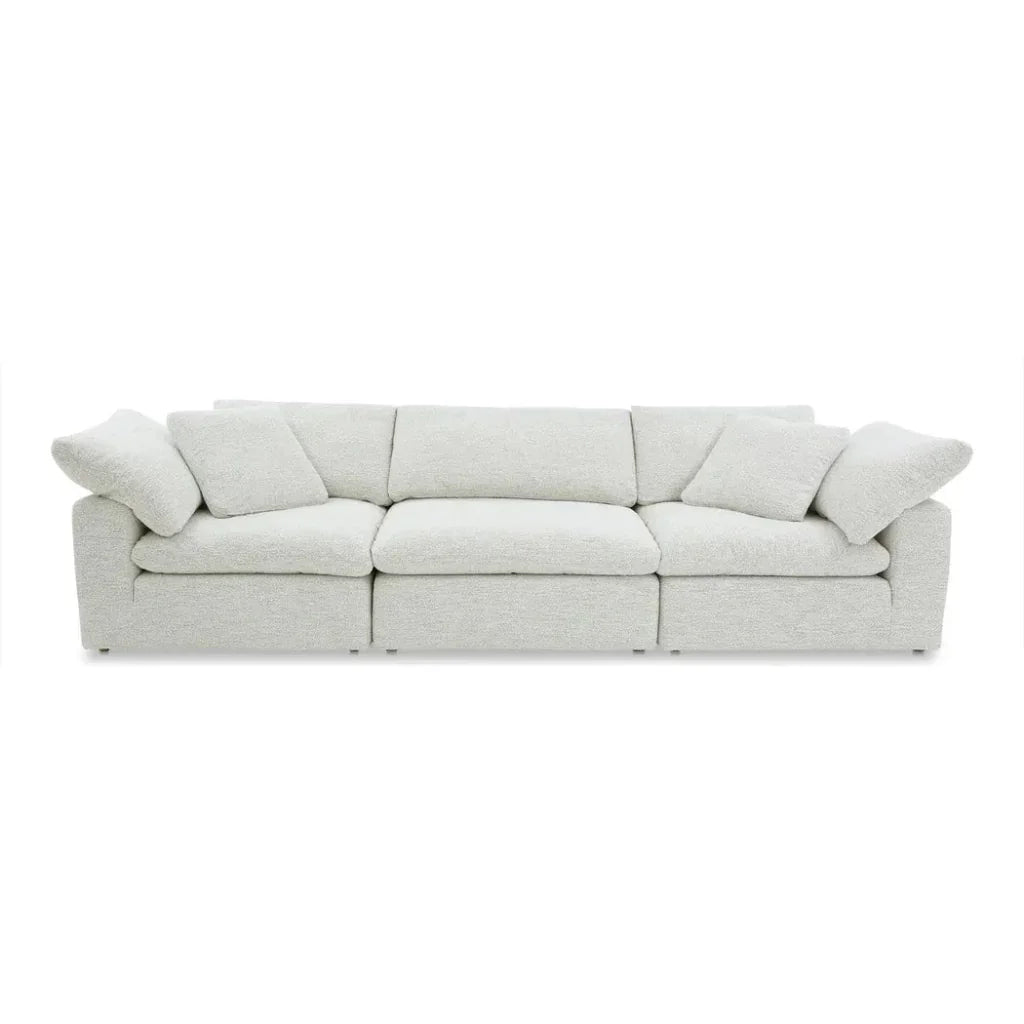 Clay Performance Fabric & Wood Off-White Modular Sofa-Modular Sofas-Moe's Home-LOOMLAN